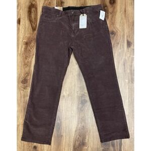 prAna Pants Mens 38x30 Oak Barrel Brown Sustainer Corduroy 5 Pocket Slim